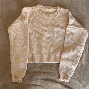 Soft Blush Cropped Sweater